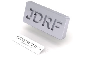 JDRF - silver - bar pin