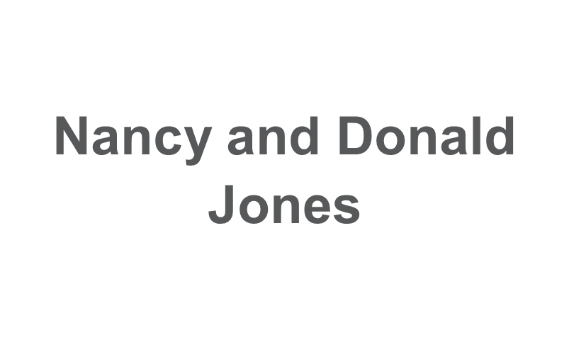 Nancy and Donald Jones