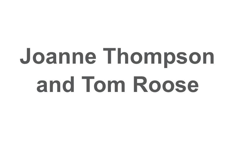 Joanne Thompson and Tom Roose