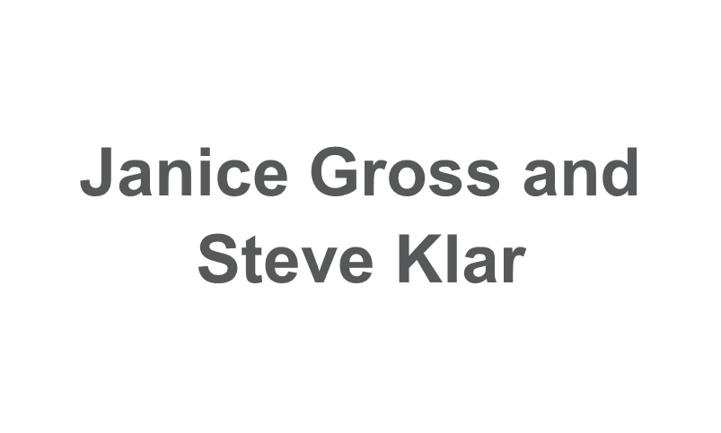 Janice Gross and Steve Klar