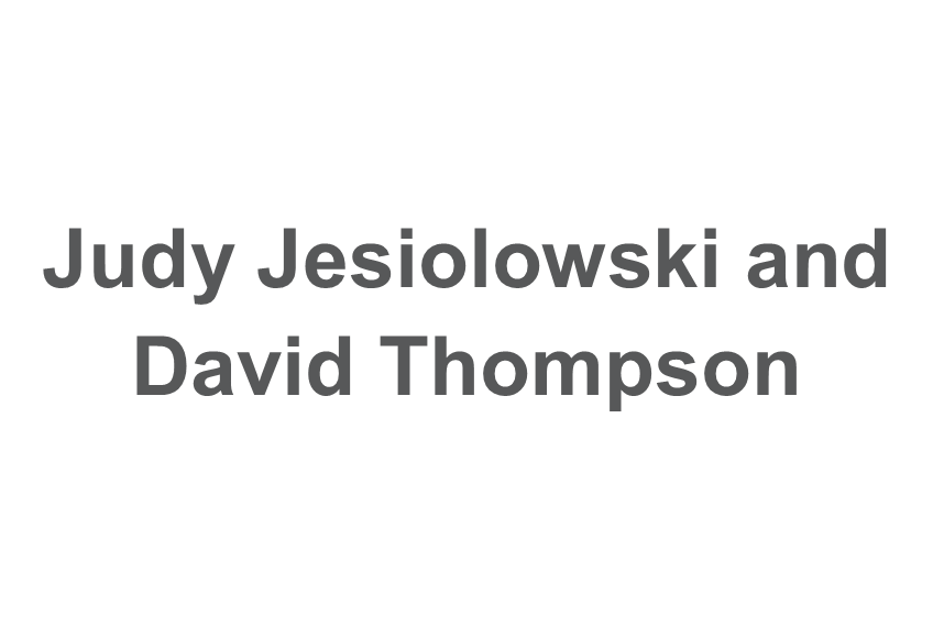 Judy Jesiolowski and David Thompson