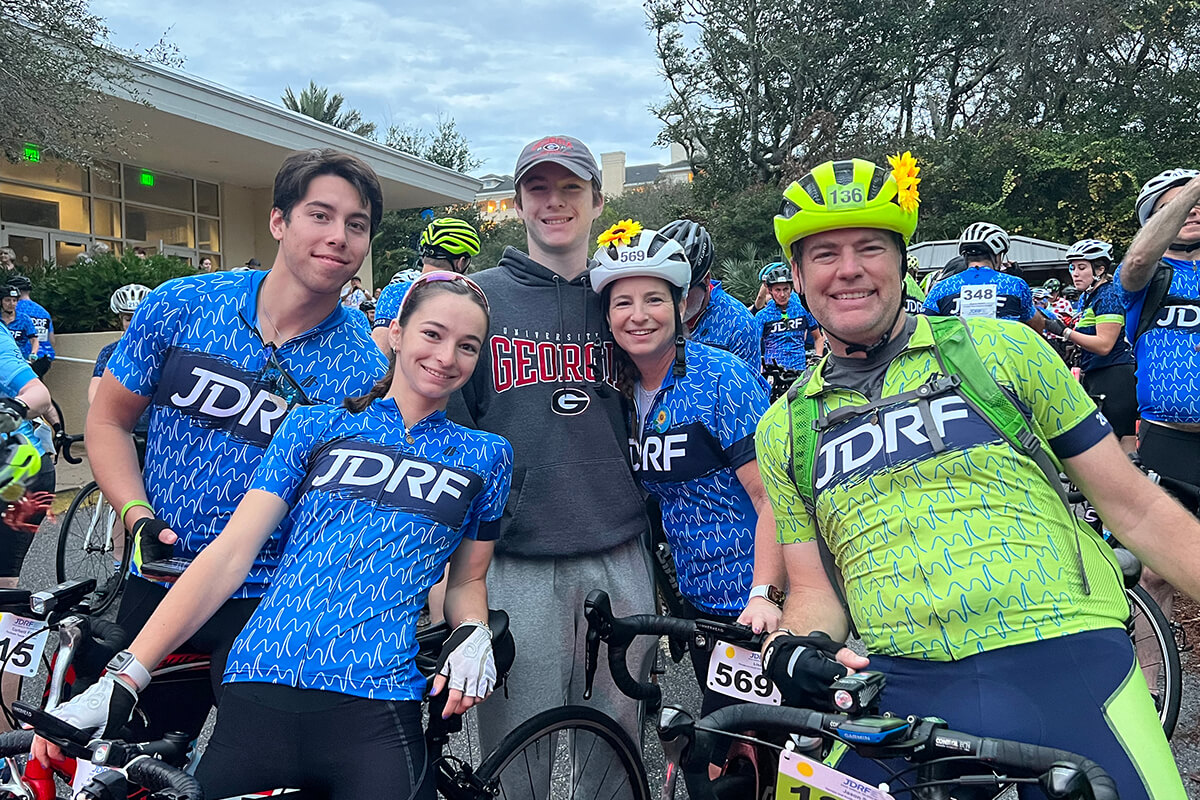 The Smith Family at the 2023 JDRF Ride in Amelia Island