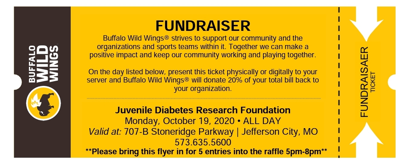 Community Fundraiser: Buffalo Wild Wings Back Night Kansas and