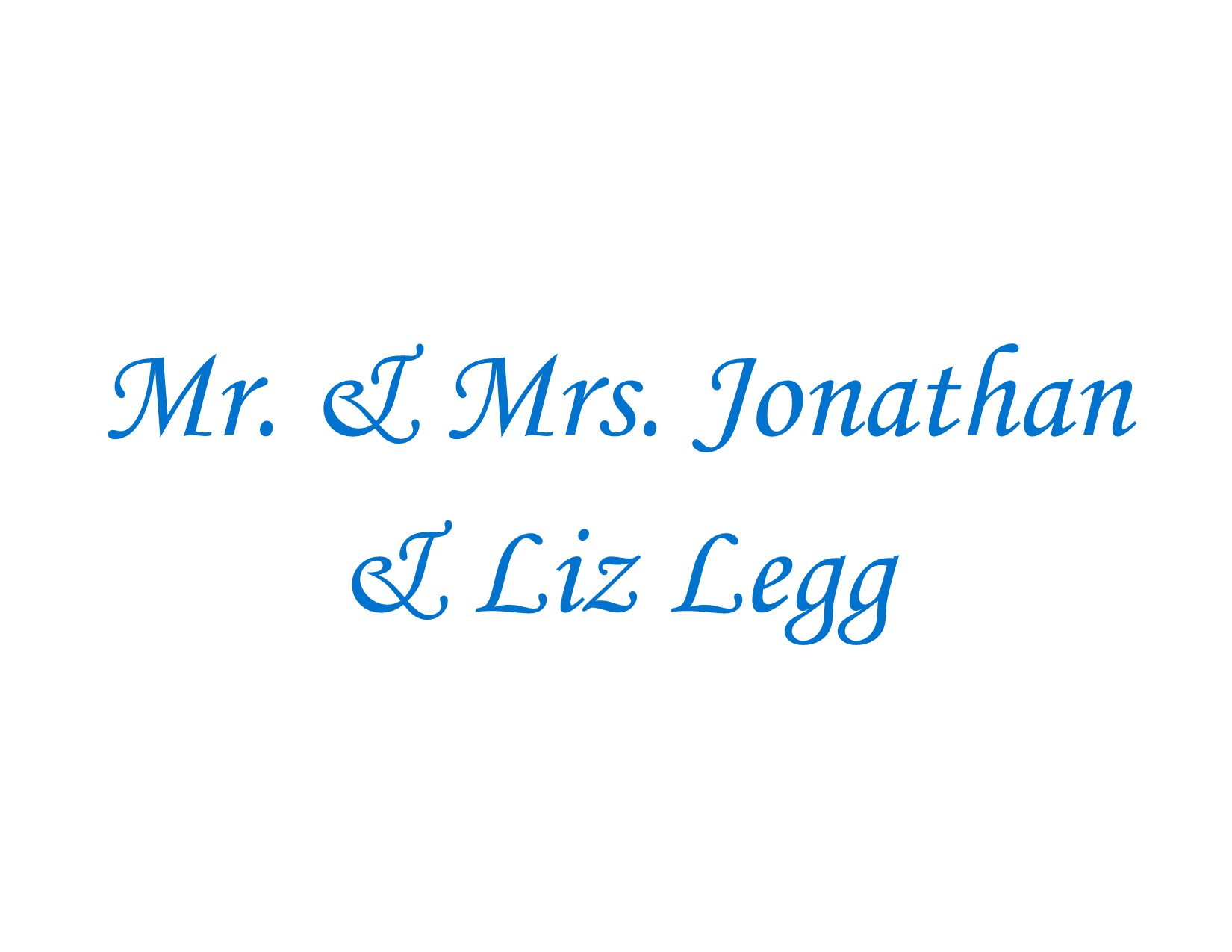 Jonathan & Liz Legg