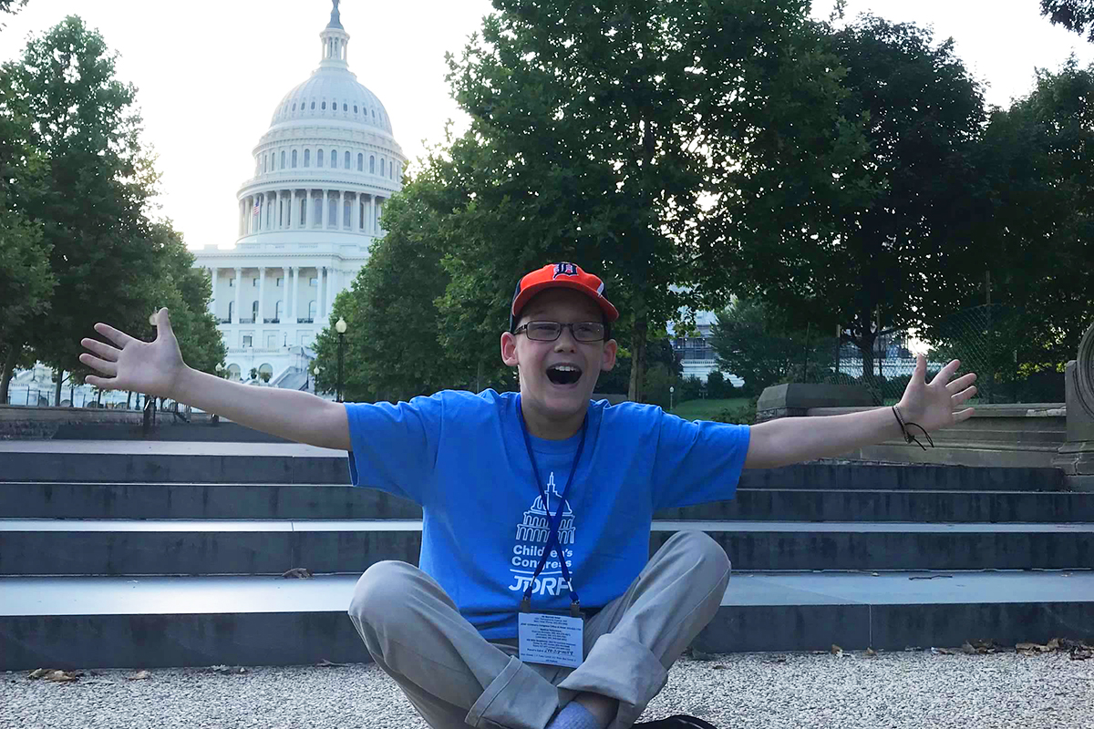 2019 JDRF Children's Congress Delegate Will DeMeritt in Washington, DC