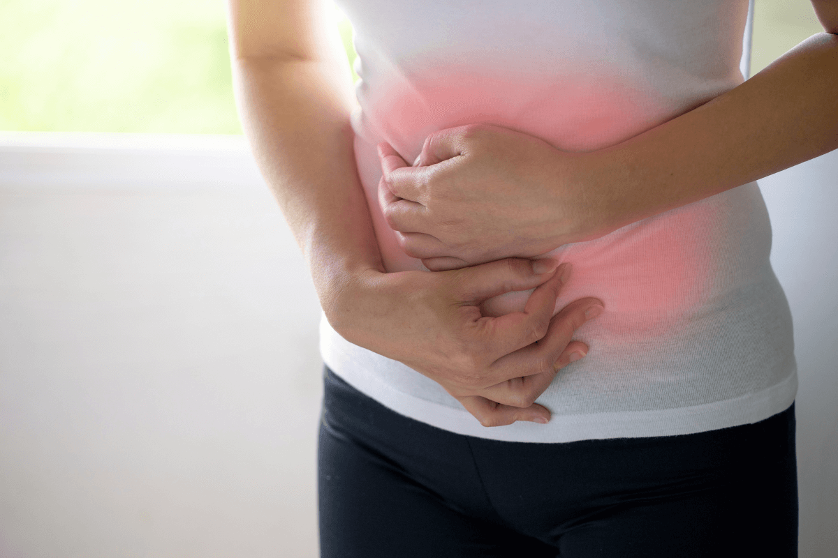Woman Suffering from Gastroparesis