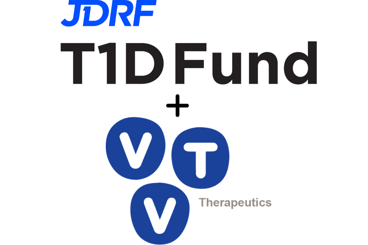 JDRF T1D Fund logo + vTv Therapeutics logo