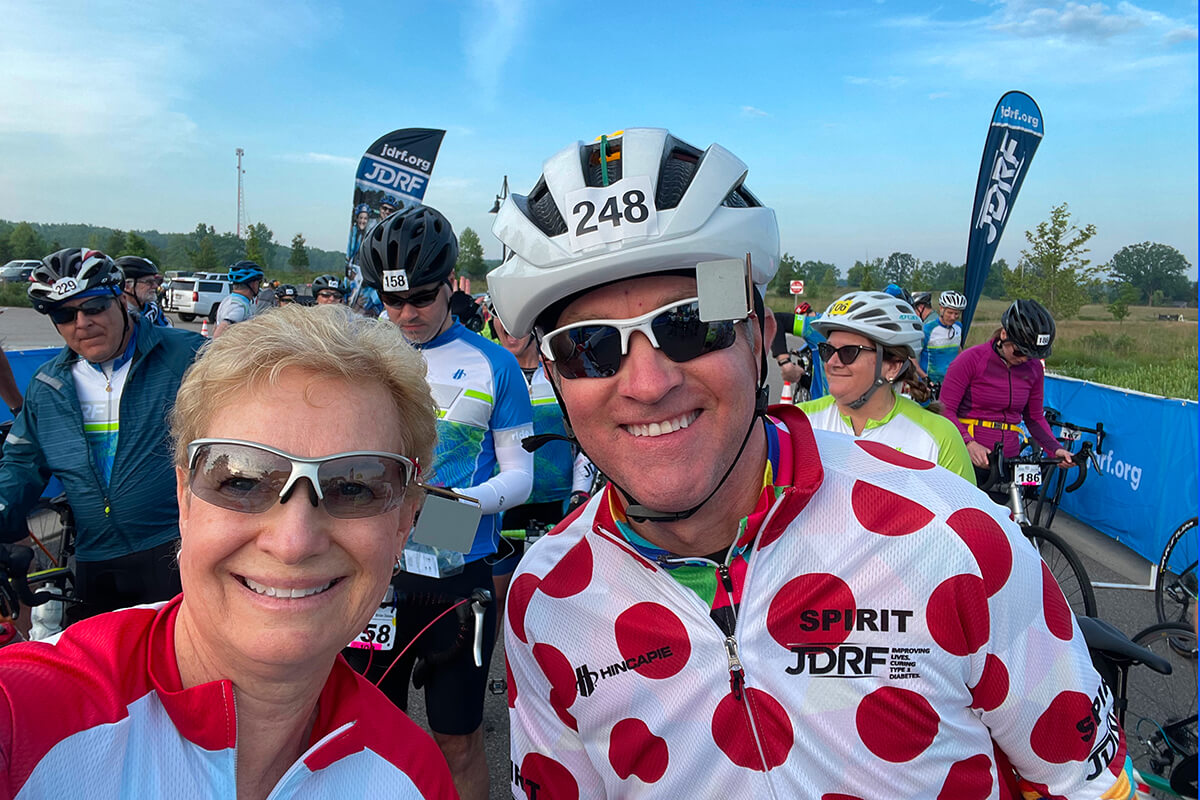 Dick and Julie Roettker at the 2022 JDRF Ride