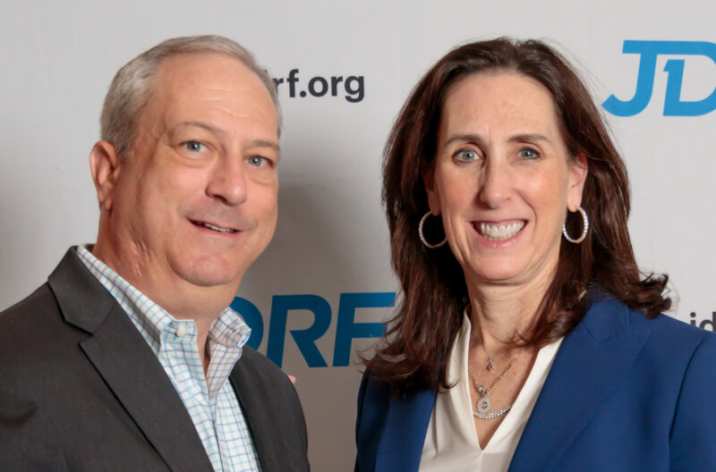 JDRF International Board of Directors Chair Lisa Wallack and her brother Scott Fishbone, who has lived with T1D for over 50 years