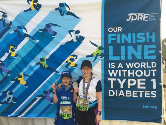 Saige and Samantha Merwin at the 2017 RunDisney Marathon Weekend 5K as part of Team JDRF